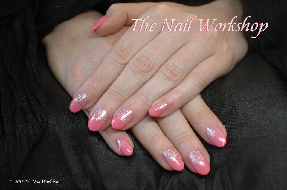 Shellac Pink with Glitter 1